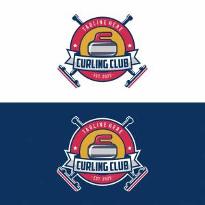 иллюстрация логотипа керлинга логотип спортивной команды по керлингу керлинг с камнем