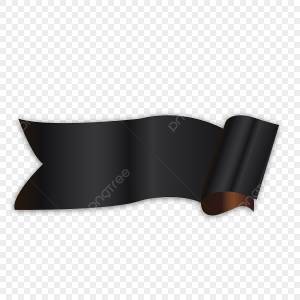 Черная вьющаяся лента баннер вектор материал PNG , креативный баннер, манускрипт, материал ленты PNG картинки и пнг рисунок для й загрузки
