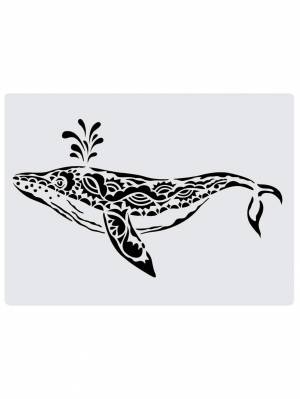 трафарет для творчества Кит пластик, белый 33-40004, цены на Мегамаркет