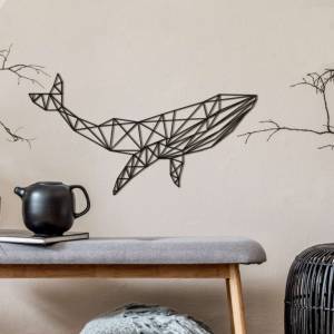 Геометрический КИТ металлическое панно, Размер 33х61 см, цвет черный MW-16255574