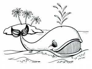 Раскраска Кит