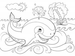 Раскраски чудо рыба кит