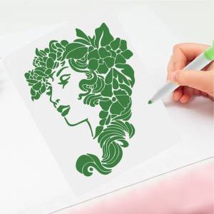 Небольшие трафареты для рукоделия, 9 листов, небольшие трафареты для рукоделия, трафареты для рисования цветов, деревянных квадратных рисунков из ПЭТ пластика
