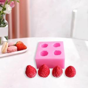 Сконовая форма для шоколада, клубника, 3D сконовые формы для выпечки, форма для торта, мороженого, клубники, форма для выпечки, мыло, какао
