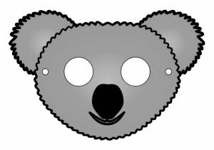 Шаблон Kids Koala Mask Printable Children