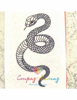 Шаблон для броши Змея анаконда