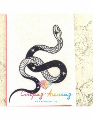 Шаблон для броши Змея со звездами