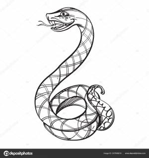 Кобра иллюстрация для окраски