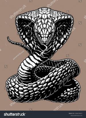 Snake Cobra Tattoo Vector Illustration
