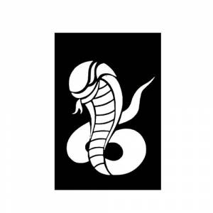 Трафарет змея кобра