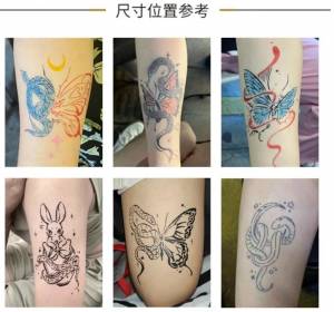 Утолщенная Татуировка-змея и бабочка с распылителем, вырезанный шаблон, большой фотоальбом, маленькая Цветочная рука