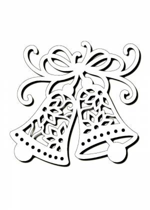 Трафареты колокольчики новогодние