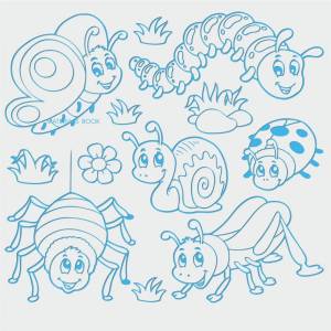 Трафарет Насекомые