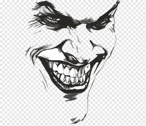 Джокер Бэтмен Рисование Art Sketch, Джокер, лицо, герои, монохромный png