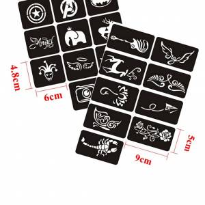 С изображением героев из мультфильмов, 1 штука, тату трафарет аэрография блеск тату трафарет женские девочки; дети трафарет для рисования милый маленький обувь с украшениями в виде цветков и бабочек