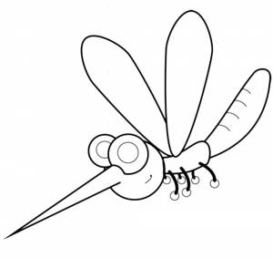 Раскраска Комар