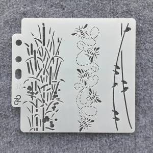 Трафареты для самостоятельной сборки раскраска для скрапбукинга, 13 х14 см, тиснильный альбом травы, насекомых, декоративные