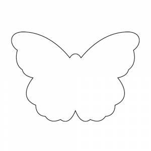Раскраски Раскраска Шаблон бабочки для вырезания бабочки