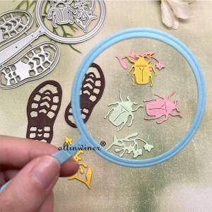 Насекомые тапочки металлические Вырубные штампы трафареты вырезанные для «сделай сам» Скрапбукинг альбом бумажные карты тиснение