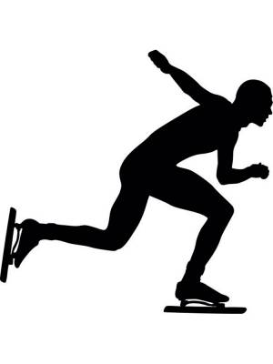 Трафареты Конькобежный спорт для вырезания из бумаги