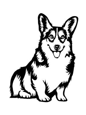 Трафареты Корги