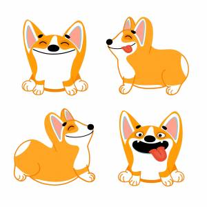 Трафареты новогодние корги