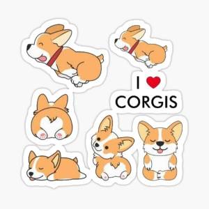 Трафареты новогодние корги