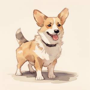 Корги иллюстрация
