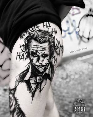 Healed tattoo of joker!! Już zagojony tatuaż jokera tattoo sketch tattoosketch krakow krakowtatt…