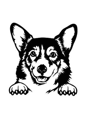 Трафареты Корги