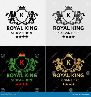Шаблон логотипа короля льва Иллюстрация вектора