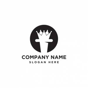 Шаблон логотипа короля факела