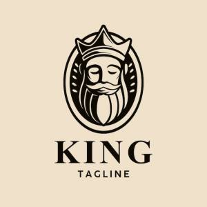 Шаблон головы короля логотипа