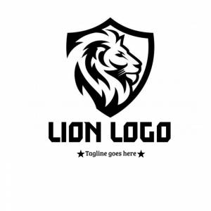 Шаблон логотип льва, логотип короля льва, логотип короны льва, брошюра льва