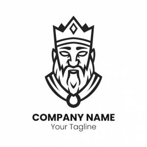 Король дизайн логотипа векторные иллюстрации