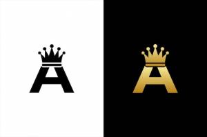 Начальная буква корона логотип король королевский бренд логотип компании дизайн вектор шаблон