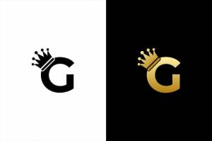 Начальная буква g логотип короны король королевский бренд дизайн логотипа компании вектор шаблон