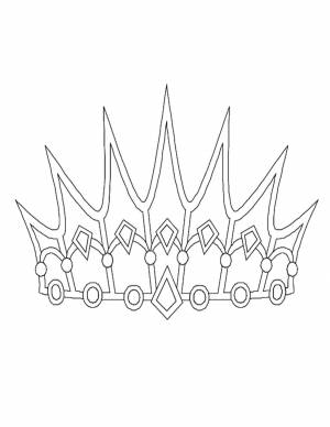 Раскраска трафарет корона