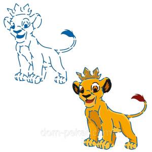 Король Лев трафарет для пряников 10,5*9,5 см