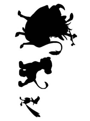 Трафареты Король Лев для вырезания из бумаги