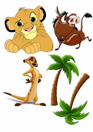 вафельная картинка симба в 2021 г