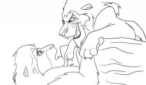 Раскраски король лев убил шрам