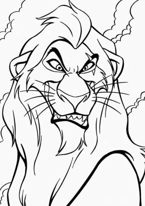 Раскраска Шрам в ярости