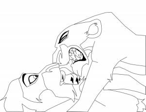 Раскраски король лев шрам