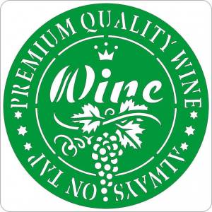 Трафарет на клеевой основе Wine-1