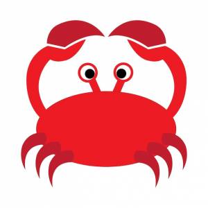 Шаблон векторного логотипа краба