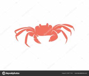 Шаблон Векторного Дизайна Логотипа Краба Логотип Краба Силуэта Иллюстрация Векторное изображение ©ssports 359711136