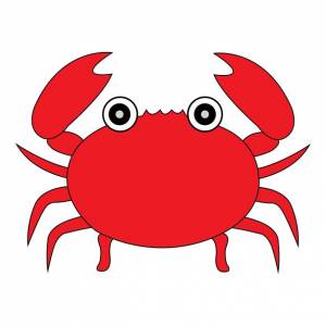 Шаблон векторного логотипа краба