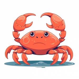Дизайн логотипа краба абстрактный рисунок краба милый краб изолирован векторная иллюстрация