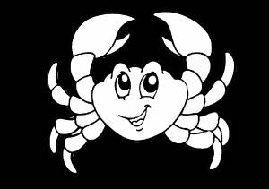 Краб раскраска для детей